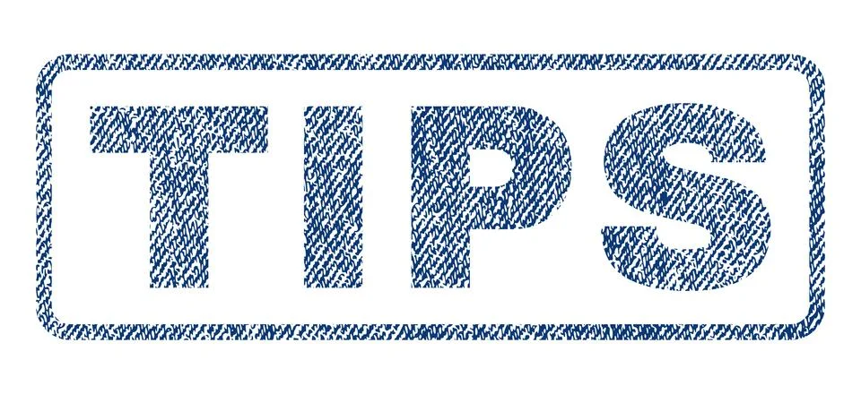 Tips Textile Stamp Stock Illustration