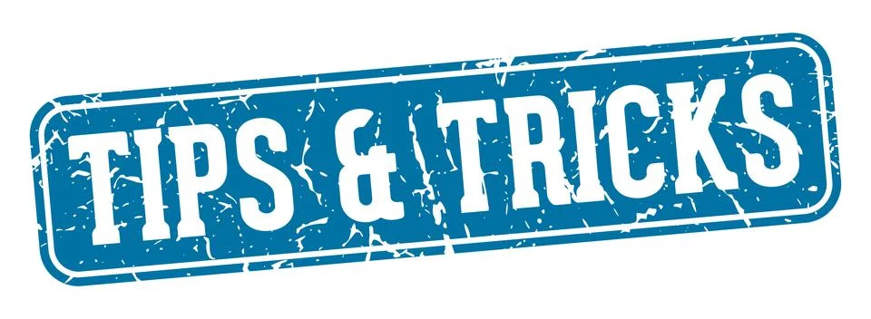 Tips &amp; tricks rectangular sign. tips &amp; tricks stamp Stock Illustration