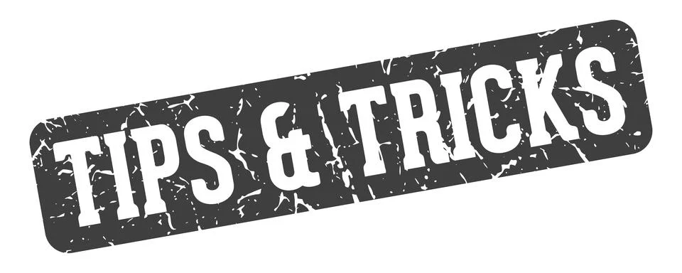 Tips &amp; tricks rectangular sign. tips &amp; tricks stamp Stock Illustration