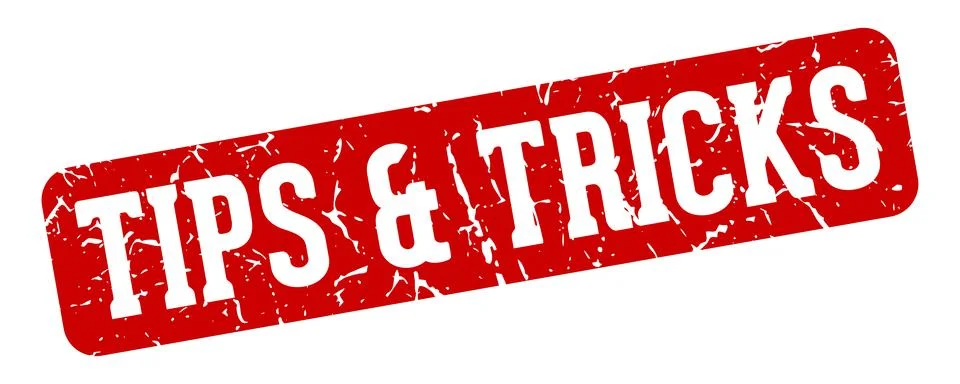 Tips &amp; tricks rectangular sign. tips &amp; tricks stamp Stockillustratie