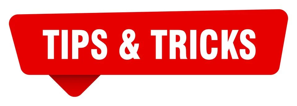 Tips &amp; tricks red sticker isolated on transpatent background. tips &amp; tricks.. Stock Illustration