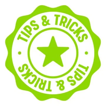 Tips &amp; tricks seal badge. tips &amp; tricks label sticker. Vector sign Stock Illustration