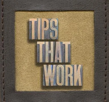 Tips work framed Foto stock