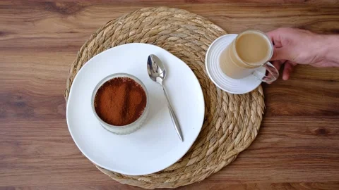 Tiramisu and coffee Video stock 236294781
