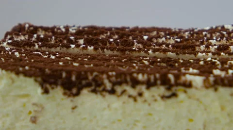Tiramisu cake closeup Stock-Footage 54228417