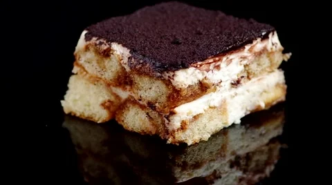 Tiramisu cake Stock Footage 45543564