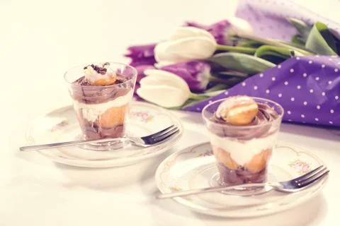 Tiramisu cake Stock Photos