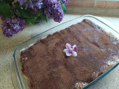 Tiramisu cake Stock Photos