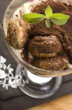 Tiramisu Dessert Stock Photos