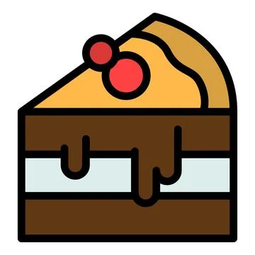 Tiramisu icon vector flat Stock Illustration