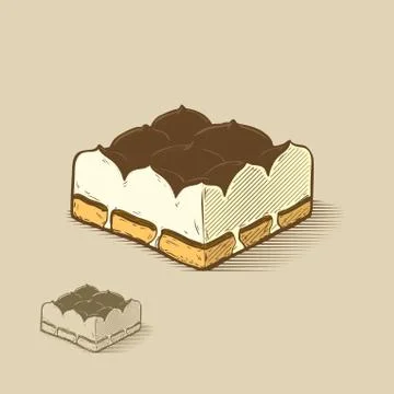 Tiramisu Stock Illustration