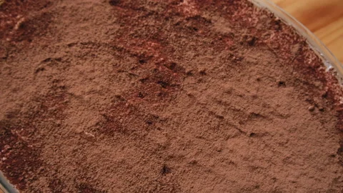 Tiramisu is on the table in the kitchen. Stock Footage 196864141