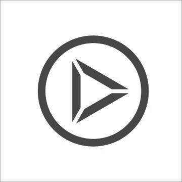 Tirangle Play icon Stock Illustration