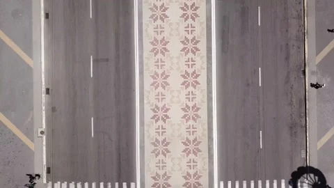 Tiraspol drone flight over road Vídeos de archivo 163874864
