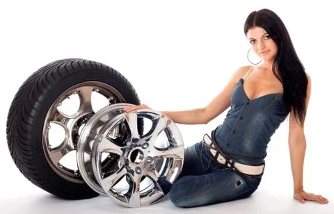 Tire and disk. Stock Photos