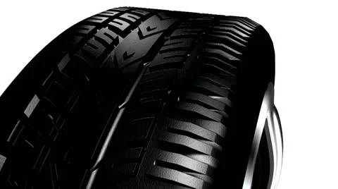 Tire and wheel on a white background Video stock 10809896