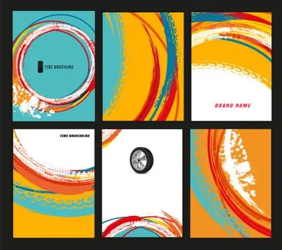 Tire Brochure Set イラスト素材