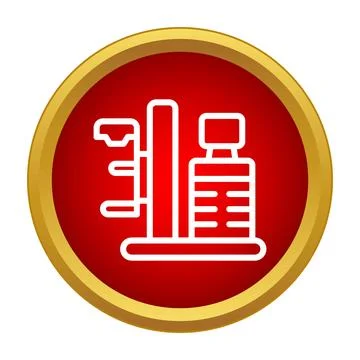 Tire changer machine flat line automotive service icon Illustrazione stock