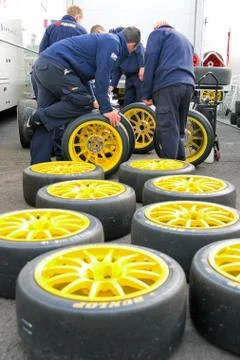 Tire choice Stock Photos