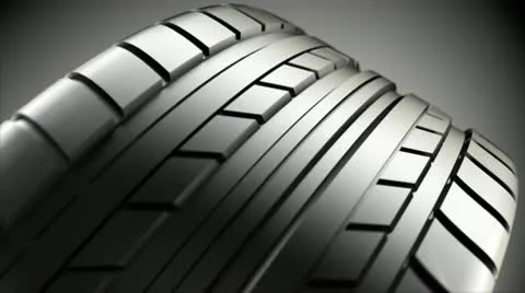 Tire close-up loopable Stock Footage