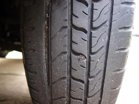 Tire damage Stock Photos