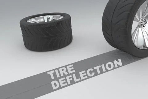 Tire Deflection safety concept Illustrazione stock
