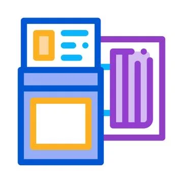 Tire diagnostics icon vector outline illustration Stock Illustration