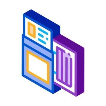 Tire diagnostics isometric icon vector illustration Stock Illustration