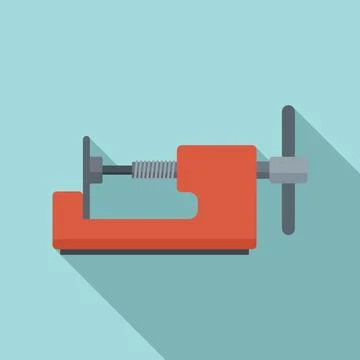 Tire fitting device icon, flat style Stock Illustration