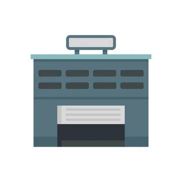 Tire fitting garage icon flat isolated vector Stock Illustration