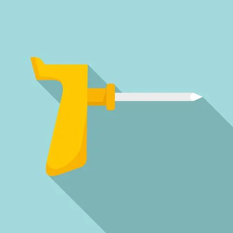 Tire fitting needle icon, flat style Stock Illustration