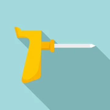 Tire fitting needle icon, flat style Stock Illustration