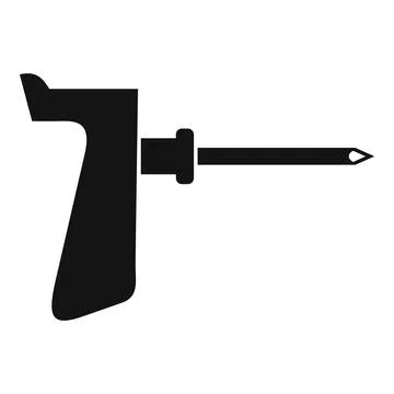 Tire fitting needle icon, simple style Stock Illustration