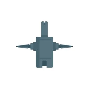 Tire fitting stand icon flat isolated vector Stock Illustration