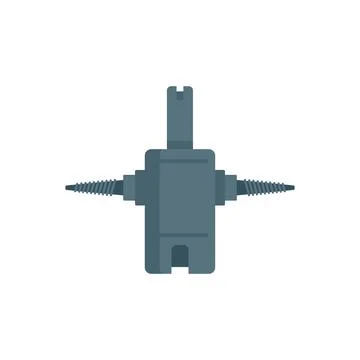 Tire fitting stand icon flat isolated イラスト素材