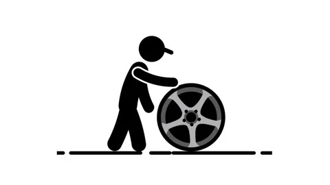 Tire Flip Strength Training Stock Footage 335671599