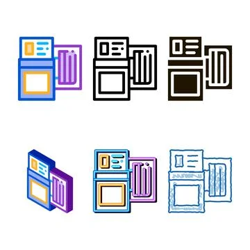 Tire forms diagnostics icon vector outline Illustrazione stock