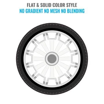 Tire icon with flat and solid color style. Vector illustration. Stock Illustration