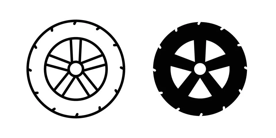 Tire icon Illustration set. Vector Eps10 for apps Stock Illustration