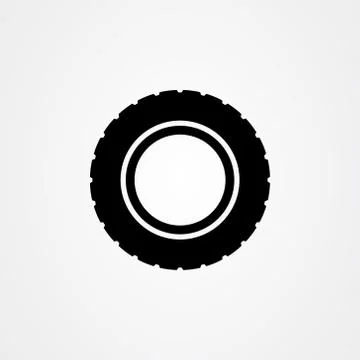 Tire icon logo vector design Illustrazione stock
