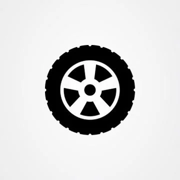 Tire icon logo vector design Illustrazione stock