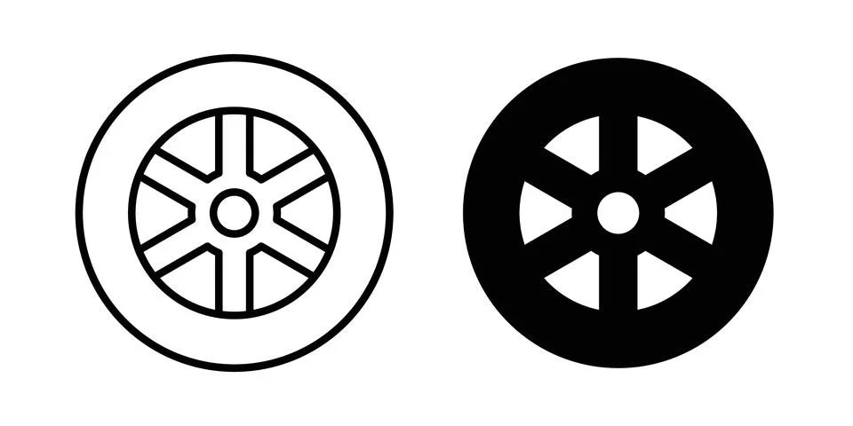 Tire icon vector editable eps10 Stock Illustration