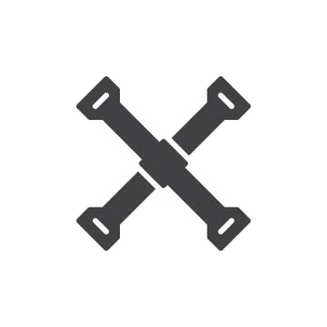 Tire iron icon vector, filled flat sign, solid pictogram Stock Illustration