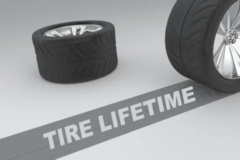 Tire Lifetime concept Stock Illustration