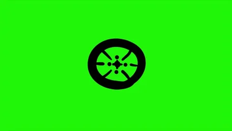 Tire looping animation on green background Stock Footage 340269817