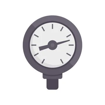 Tire manometer icon flat vector. Gas pressure Stock Illustration