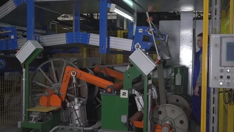 Tire Manufacturing Process Stock Footage 75519344