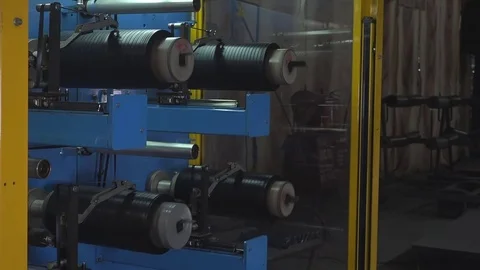 Tire Manufacturing Process Stock Footage 75519376