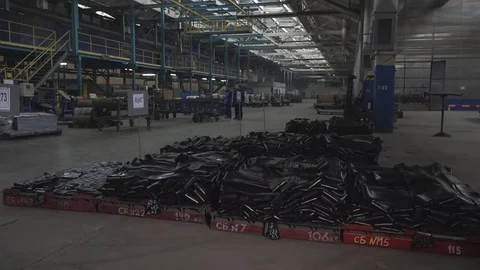 Tire Manufacturing Process Stock Footage