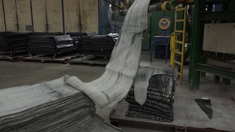 Tire Manufacturing Process Stock Footage 75519597